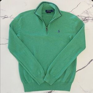 POLO RALPH LAUREN 1/4 Zip Pima Cotton Sweater